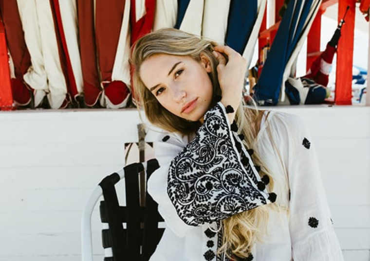 White Black Beach Kaftan - Image 3