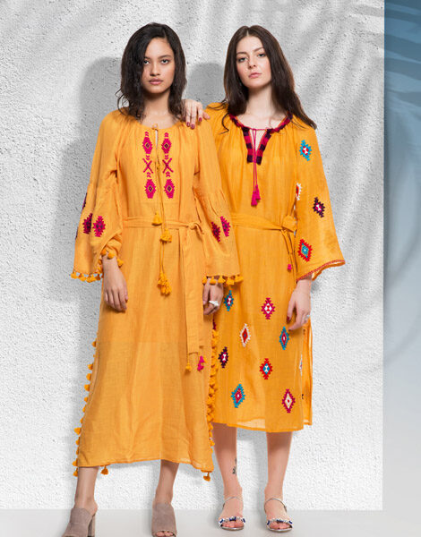 新品タグ付き　BENARAS BY CITRUS 　ワンピース　リネン　麻 BENARAS BY CITRUS : Beautiful kaftans & dresses handmade in