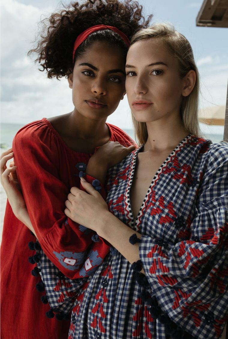 Black Red Checks Kaftan